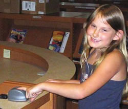 Girl Scanning Finger